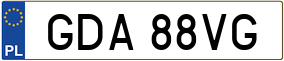 Trailer License Plate